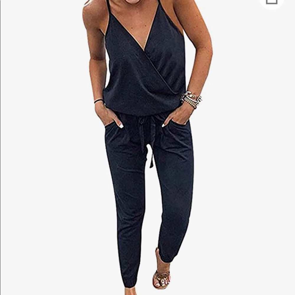 Super-comfy, navy jumpsuit